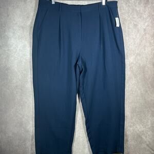 Old Navy Taylor Wide Leg Trousers Dress Pants Womens Size 3X Navy Blue High Rise